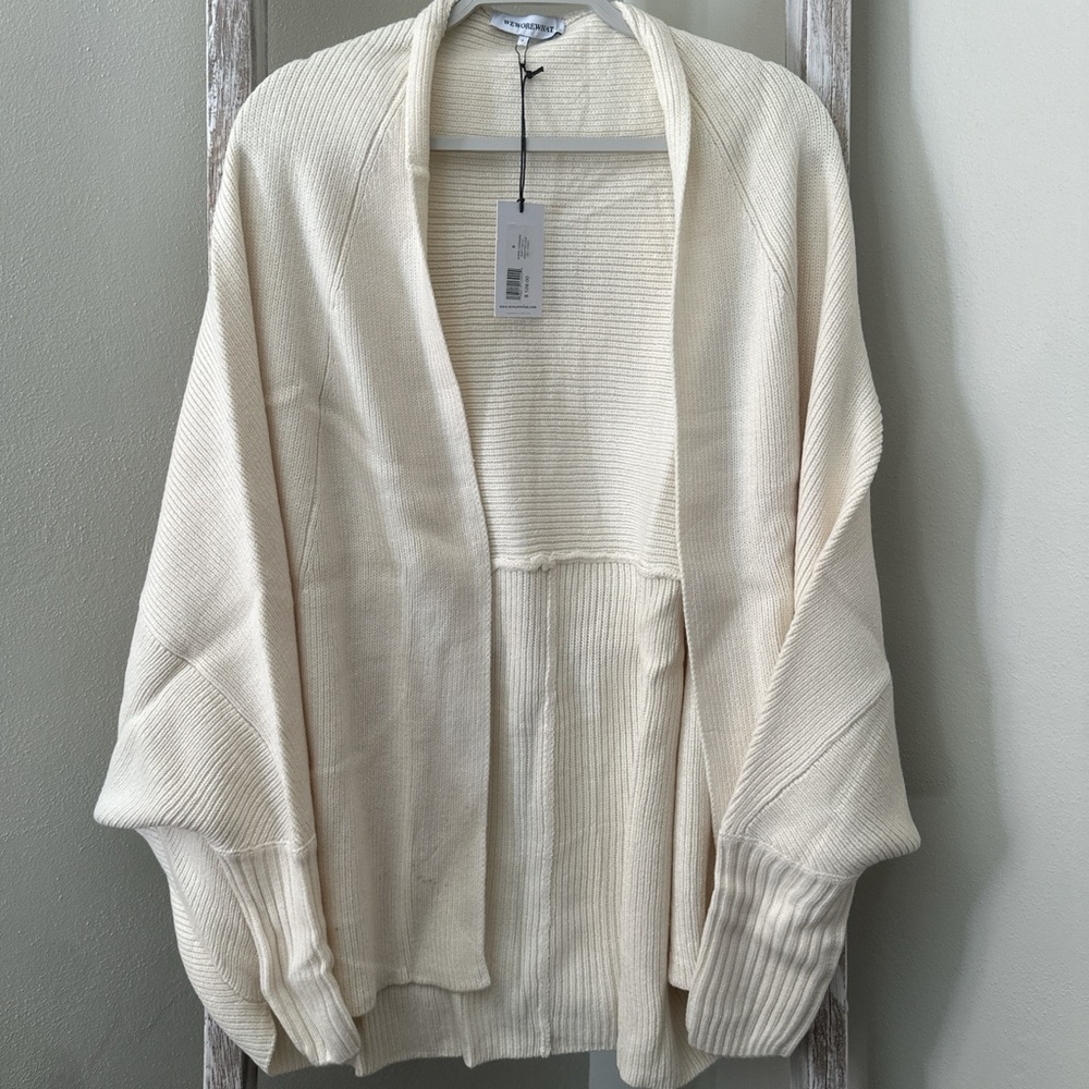WeWoreWhat Ivory Sweater Knit Cardigan
